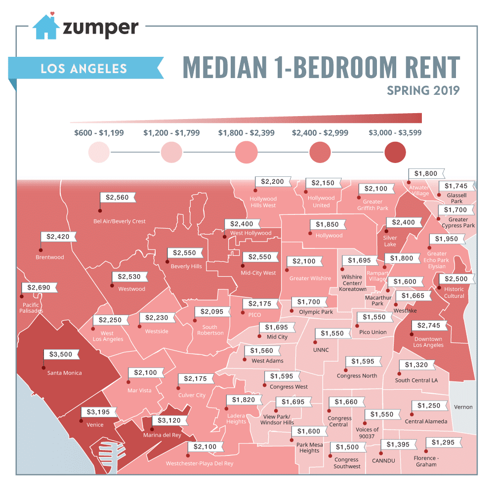 LosAngeles MonthlyPriceMedianMap Spring2019 eh5y1m